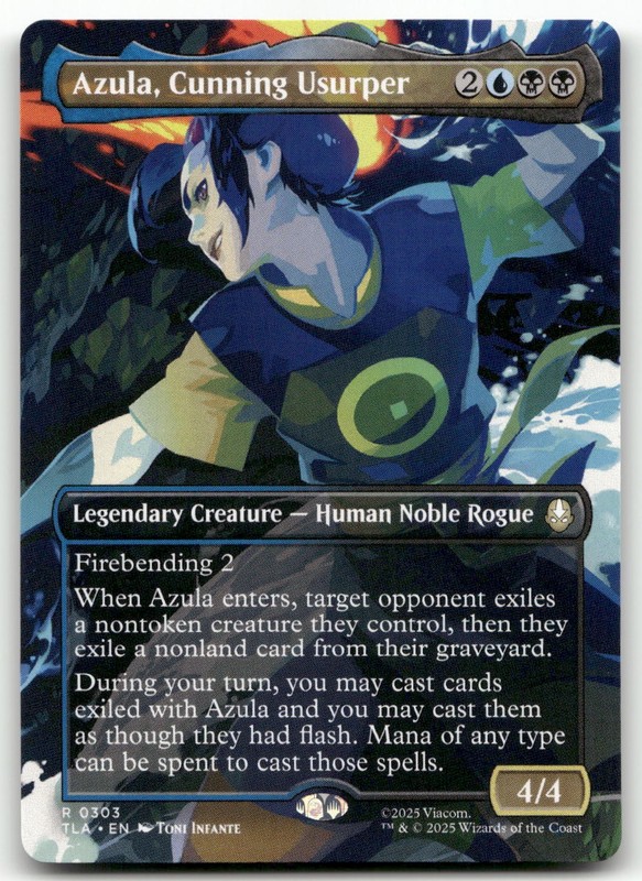 Azula, Cunning Usurper (Borderless) #303 NM Avatar: The Last Airbender Magic MTG