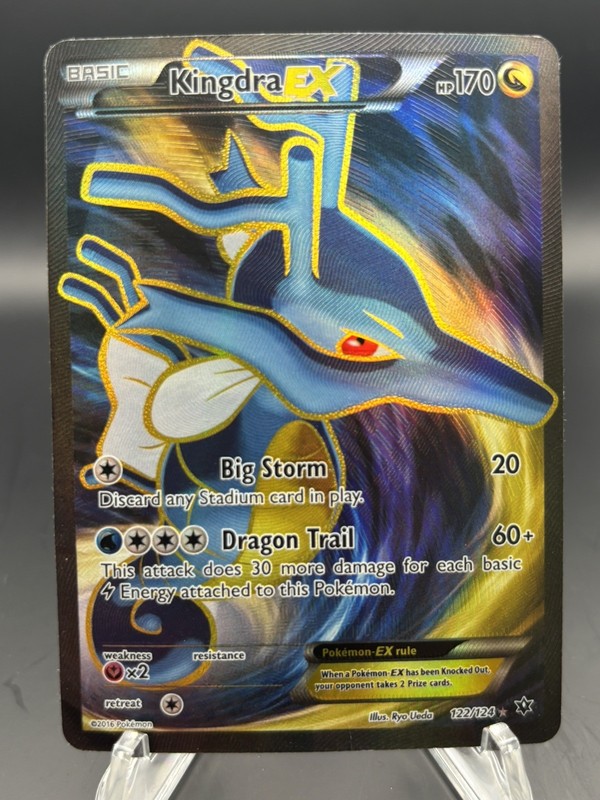 Kingdra EX 122/124 Full Art Ultra Rare Holo Pokémon 2016 Fates Collide HP