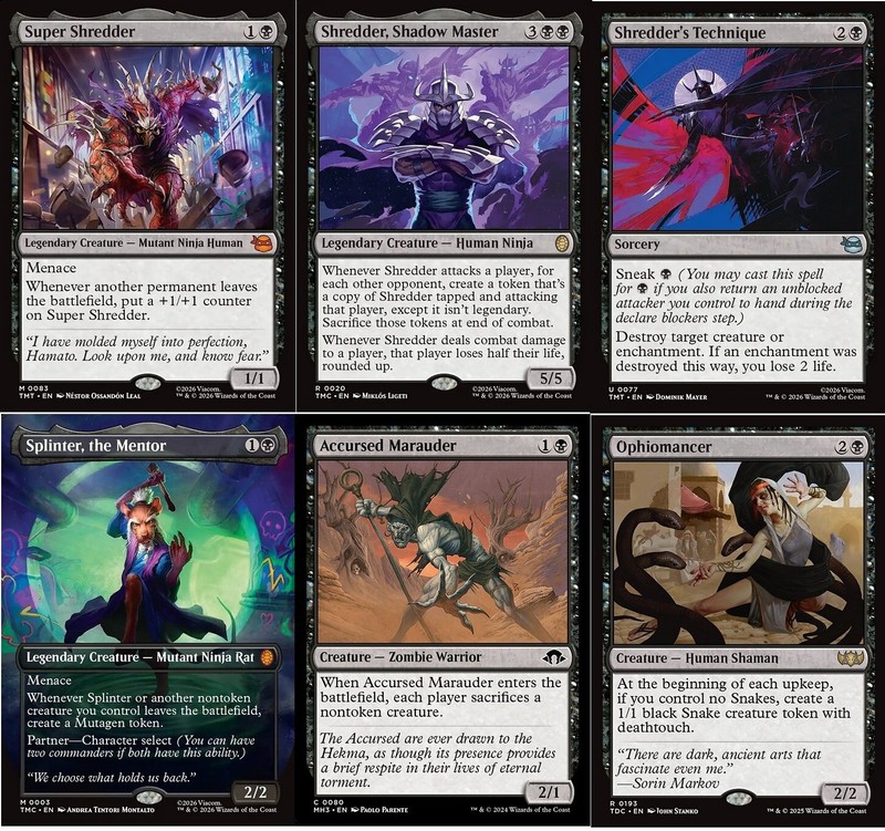 MTG Commander Super Shredder Deck – Splinter – Ophiomancer TMNT EDH 100 Cards