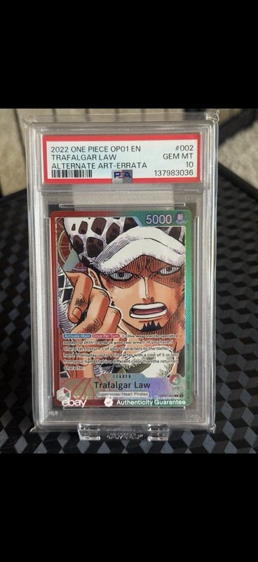 Trafalgar Law Alt Art Leader OP01-002 Errata One Piece ENG Romance Dawn PSA 10
