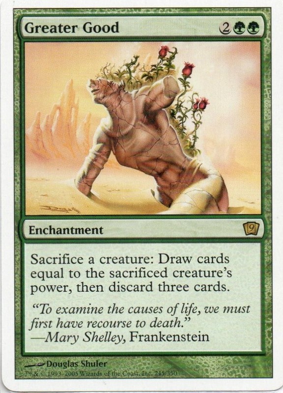 MTG: Ninth Edition: Greater Good: Lightly Played Condition