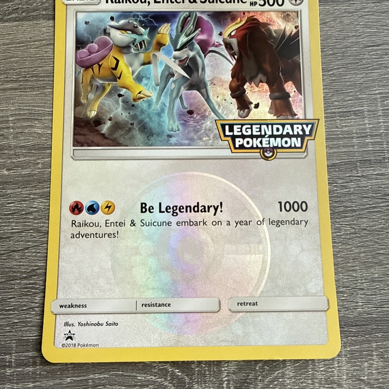 2018 - Pokemon Raikou Entei & Suicune Legendary Oversized JUMBO Black Star Promo gallery