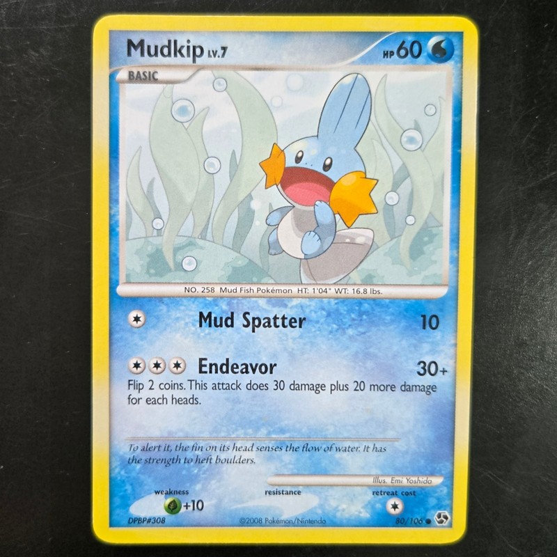 Pokemon Mudkip Great Encounters GE 80/106 Common Water Basic Mud Fish LP