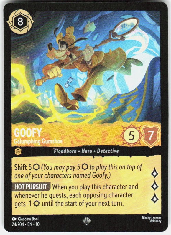 Goofy Galumphing Gumshoe 24/204 Whispers in the Well Disney Lorcana