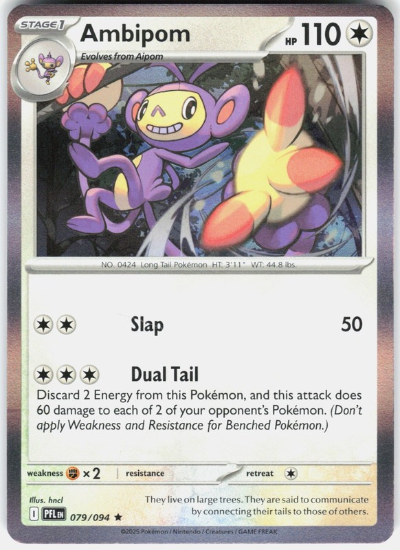 Ambipom Holo ME02: Phantasmal Flames 079/094 NM hncl