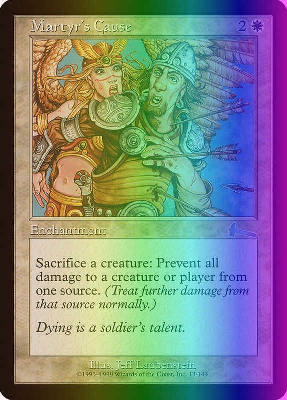 MTG Magic the Gathering Martyr’s Cause (13/143) Urza’s Legacy LP FOIL
