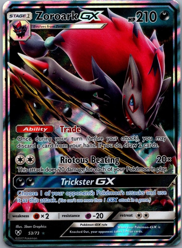 Zoroark GX 53/73 Shining Legends Pokemon TCG Holo GX Rare NM