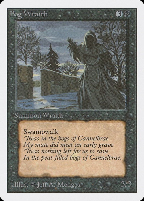 MTG Magic the Gathering Bog Wraith (96/302) Unlimited Edition MP