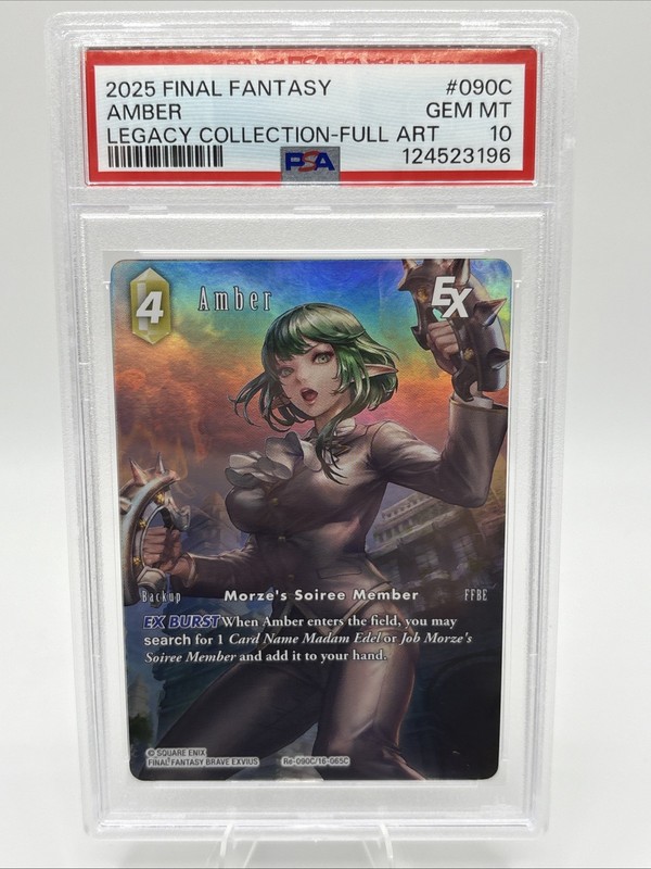 Final Fantasy TCG- Amber-090C-/16/065C-Legacy Collection-Full Art Foil- PSA 10