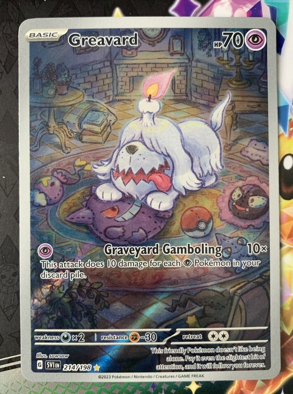Greavard 214/198 – Illustration Rare Scarlet & Violet Pokemon NM