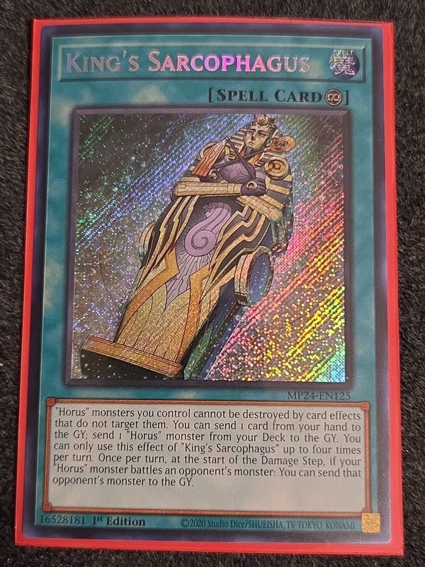 *Misprint* King’s Sarcophagus – MP24-EN125 – Secret Rare Foiling 1st Edition