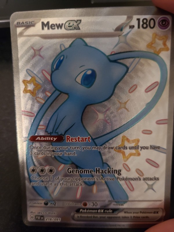 Mew ex - 216/091 - Pokemon Paldean Fates Shiny Full Art Ultra Rare Card NM gallery