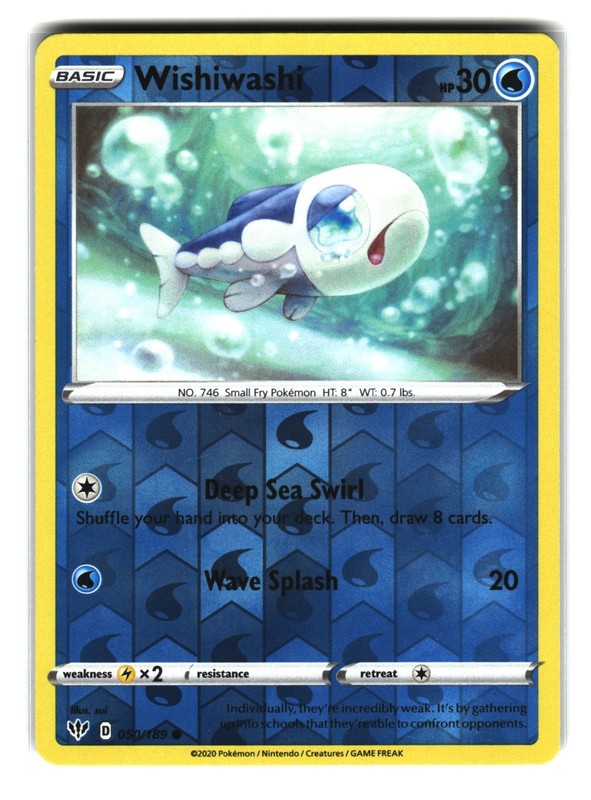 Pokemon Wishiwashi 050/189 Reverse Holo Astral Radiance NM