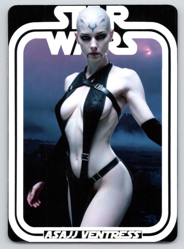 Star Wars Asajj Ventress Hot Spicy Custom Trading Card ACEO