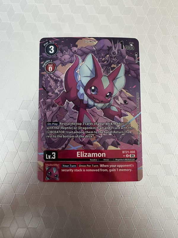 Elizamon (Alternate Art) Rare World Convergence BT21-008 R NM
