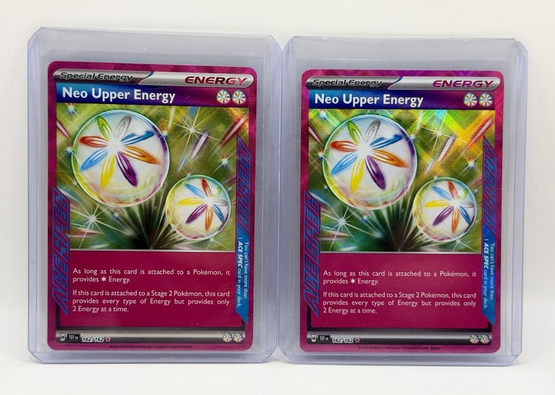 *Set of 2* Neo Upper Energy ACE SPEC, Pokemon TCG Temporal Forces TEF 162/162