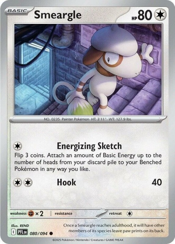Smeargle – 080/094 – Common – Near Mint