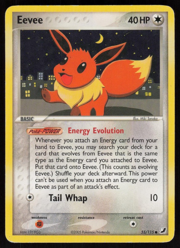 Eevee Common Unseen Forces 55/115 HP