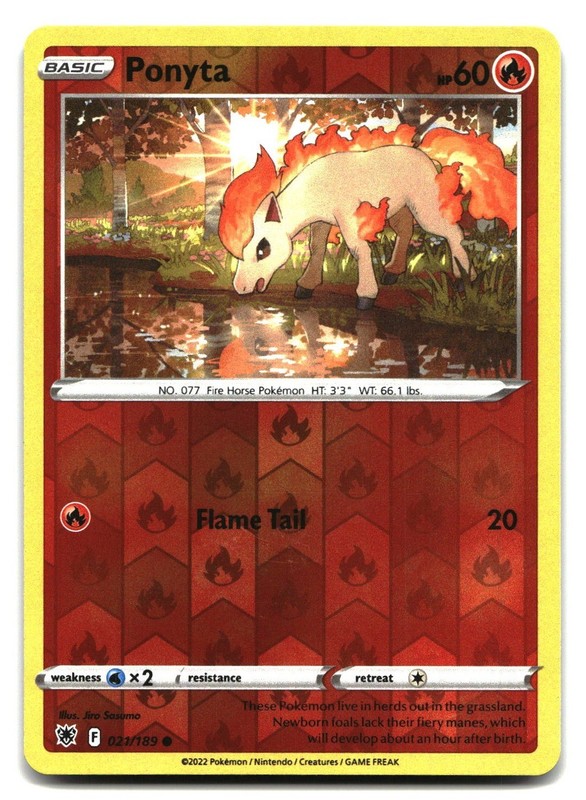 Ponyta 021/189 Common Astral Radiance Pokemon Reverse Holo Near Mint