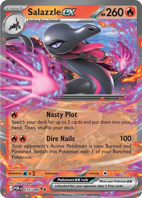 Pokémon TCG: Salazzle ex 016/088 Perfect Order FREE Shipping