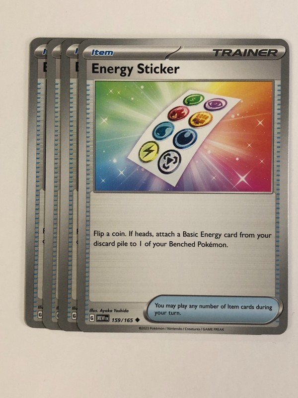 Pokemon TCG 151 4x Playset Energy Sticker 159/165 Near Mint