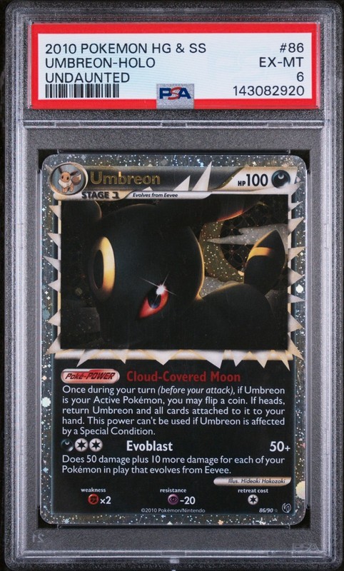 UMBREON HOLO 86/123 HEARTGOLD & SOULSILVER UNDAUNTED POKEMON PSA 6