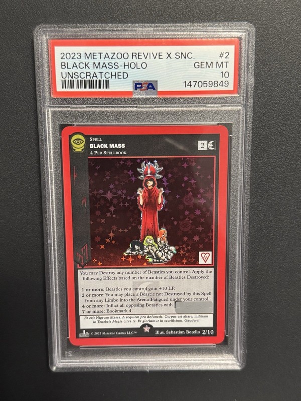 Metazoo Black Mass 2/10 Seance x Revive Unscratched PSA 10 GEM MINT