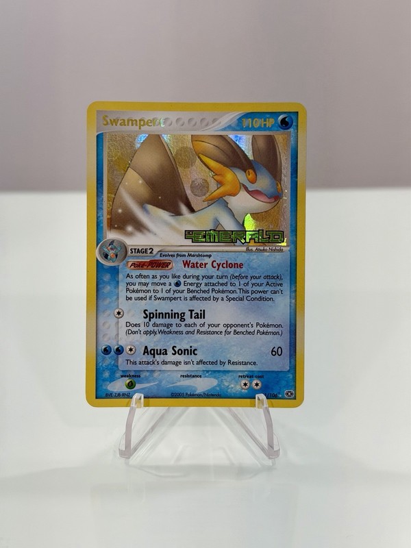 Pokemon TCG Swampert 11/106 Emerald Reverse Holo Stamped