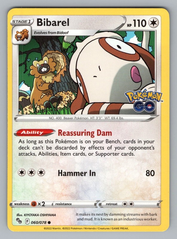 BIBAREL 060 C POKEMON NM PGO KIYOTAKA OSHIYAMA!