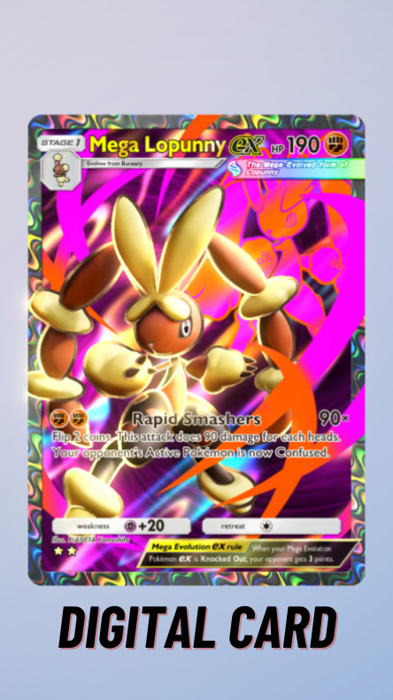 Mega Lopunny EX Crimson Blaze Pokemon TCG Pocket 2 Star ⭐⭐English