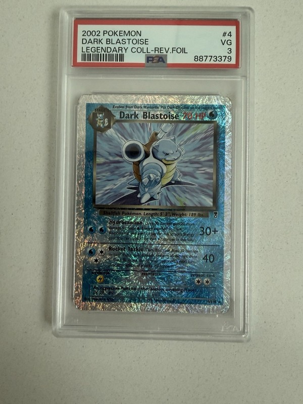 PSA 3 Dark Blastoise 4/110 Legendary *Collection* 2002 Reverse Holo Pokémon Card