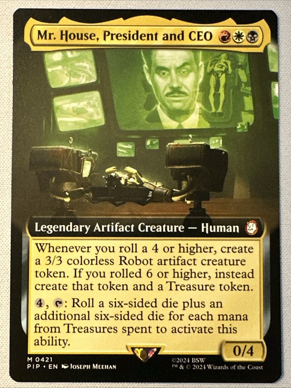 MTG / Mr. House, President and CEO / PIP #421 Regular (Extended Art) Mythic / NM