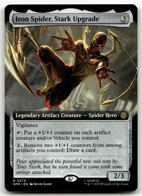Iron Spider, Stark Upgrade (Extended Art) #279 (NM) Spider-Man SPM Magic MTG