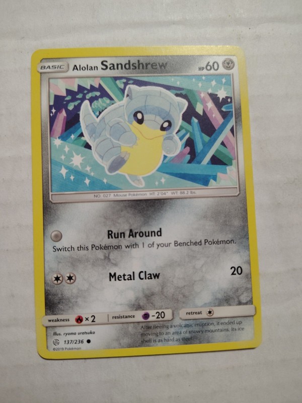 Alolan Sandshrew (137/236) Common SM – Cosmic Eclipse Pokemon TCG