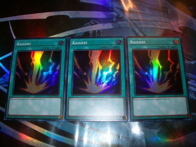 3x Raigeki 1st Edition Super Rare RA05-EN110 Yu-Gi-Oh!