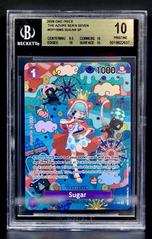 One Piece OP10-065 Sugar SP Special Art Beckett BGS 10 PRISTINE English Azure