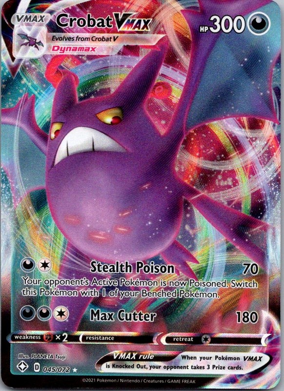 Crobat VMAX Holo Ultra Rare Shining Fates 045/072 NM