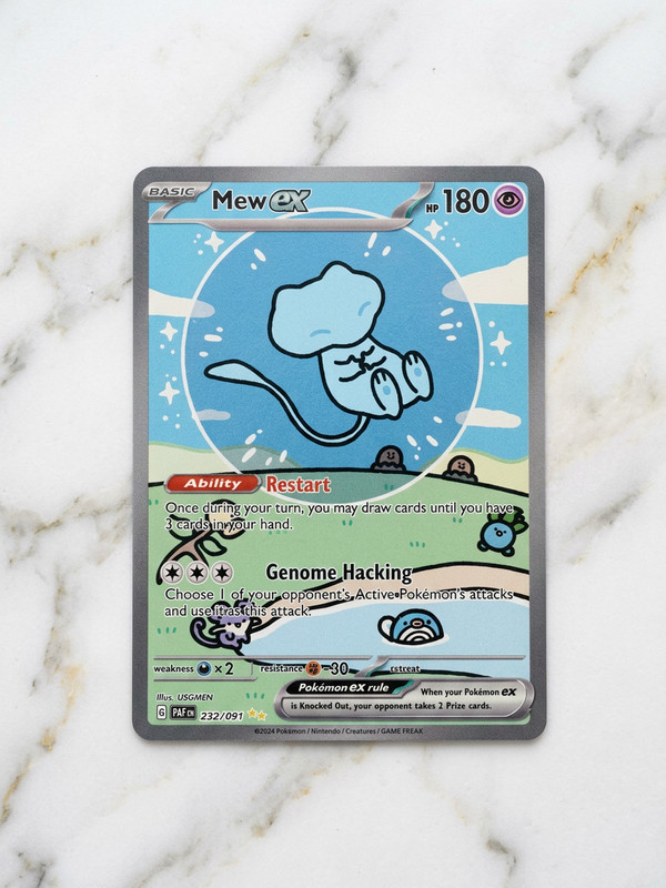 Custom made ~~Mew ex Gold Metal Card – Collector Display