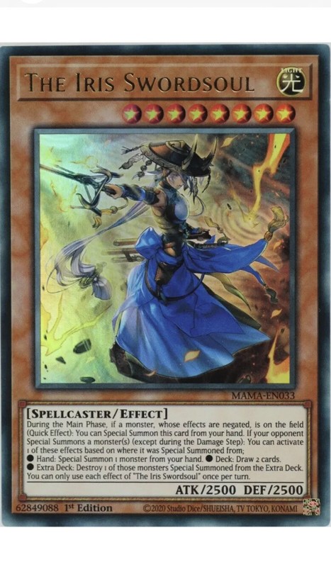 🔥 Yugioh The Iris Swordsoul MAMA-EN033 ULTRA RARE 1ST EDITION NM