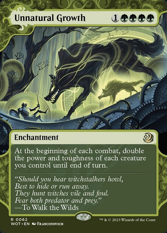 MTG Unnatural Growth (62/103) Wilds of Eldraine Enchanting Tales LP