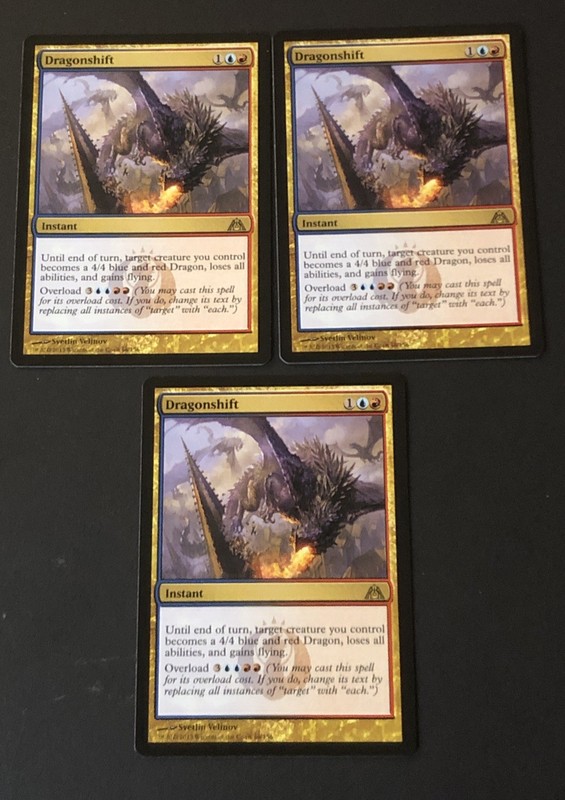 Dragonshift x3 Dragons Maze Ex+ Condition see front and back pics