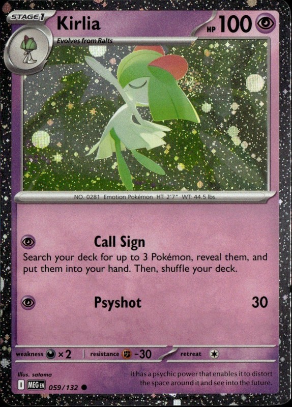 Kirlia (Cosmos Holo) Holo Common Miscellaneous Cards & Products 059/132 NM