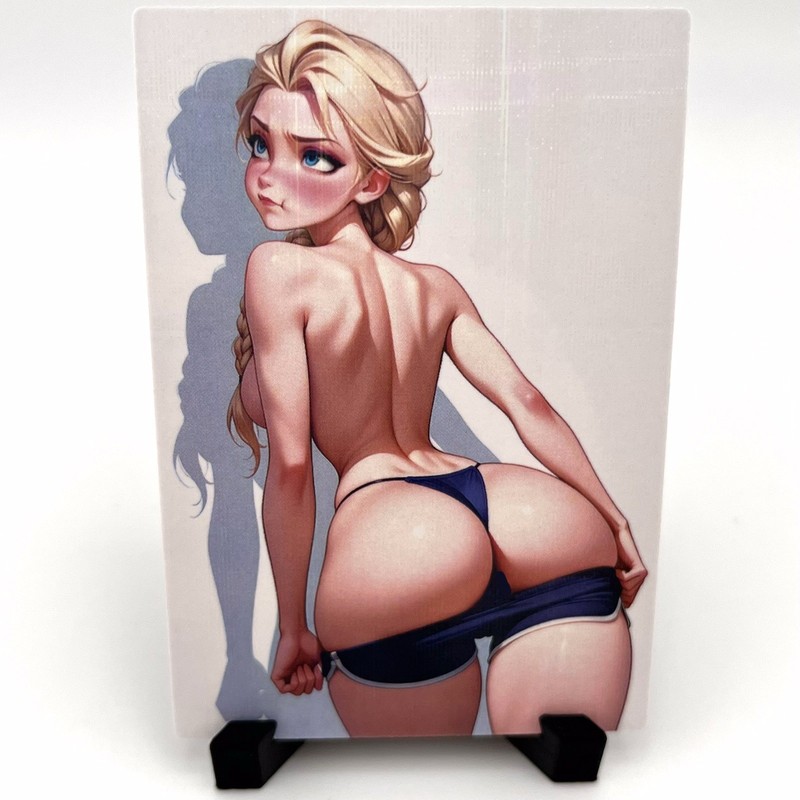 Frozen Elsa Sexy Hot Anime Waifu Girl Doujin Lewd Goddess Story Holo Art Card