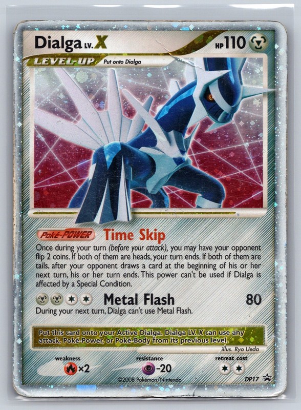 Dialga LV.X DP17 Diamond and Pearl Holo HP DMG
