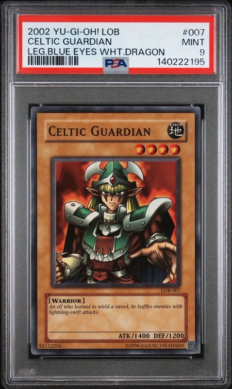 2002 Yu-Gi-Oh! Celtic Guardian LOB Unlimited Super Rare PSA 9