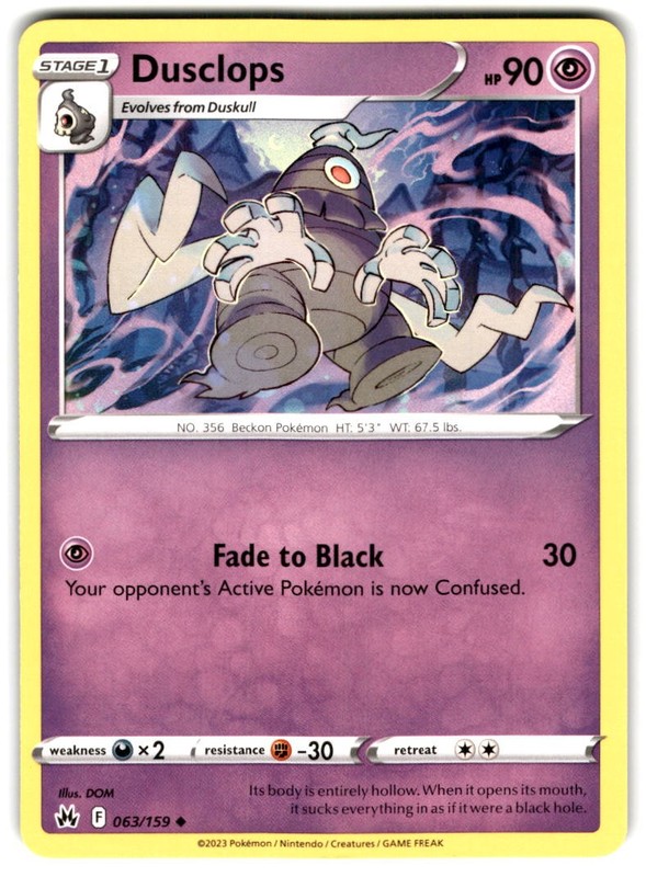 Dusclops 063/159 SWSH: Crown Zenith Pokemon TCG