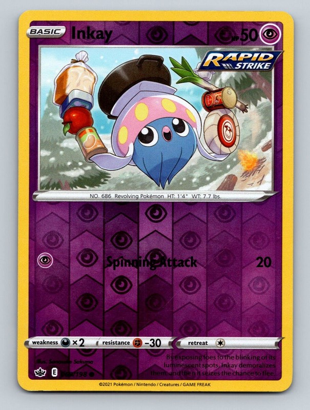 Inkay 069/198 Common Chilling Reign Pokemon Reverse Holo NM