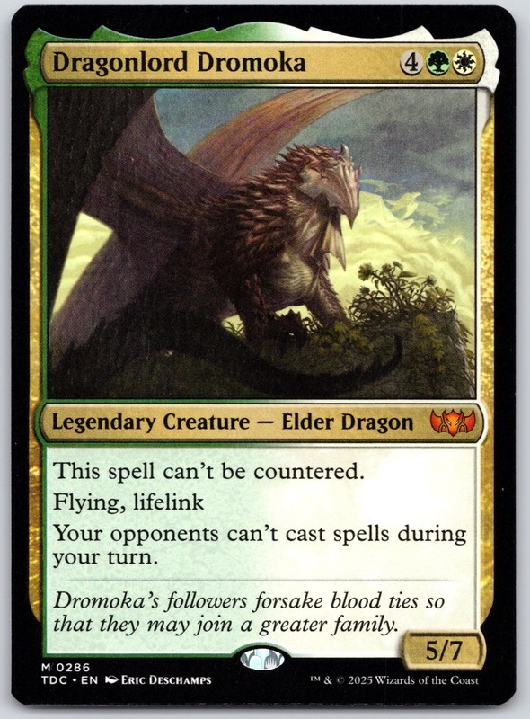 Dragonlord Dromoka (286) – TDC: Commander: Tarkir: Dragonstorm NM