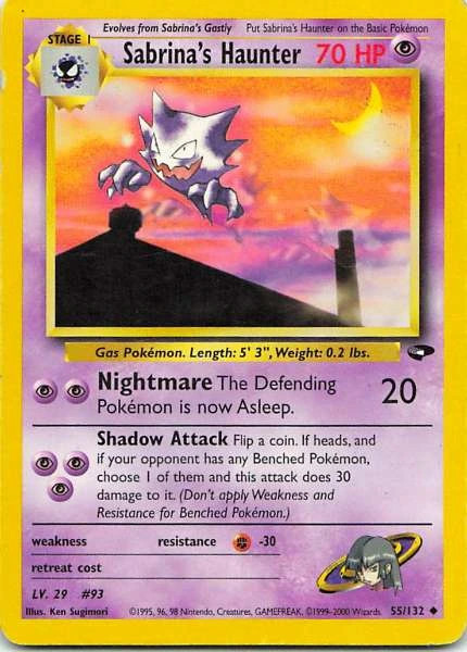 Haunter 55/132 Gym Heroes Uncommon LP Pokemon TCG