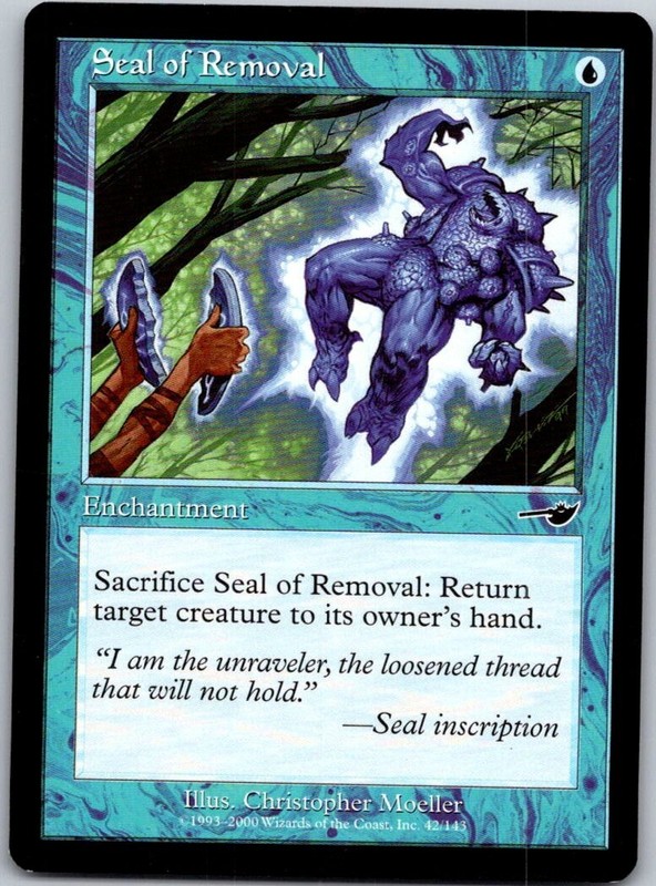 Magic the Gathering Seal of Removal Nemesis MTG Free Shipping!